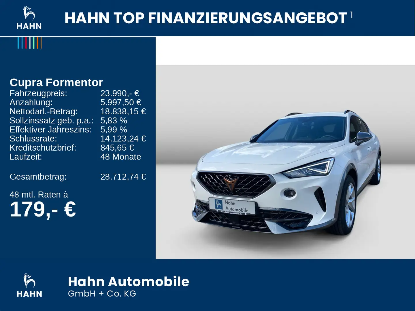 CUPRA Formentor 1.4e-HYBRID DSG 360° LED Navi Sportsit Weiß - 2