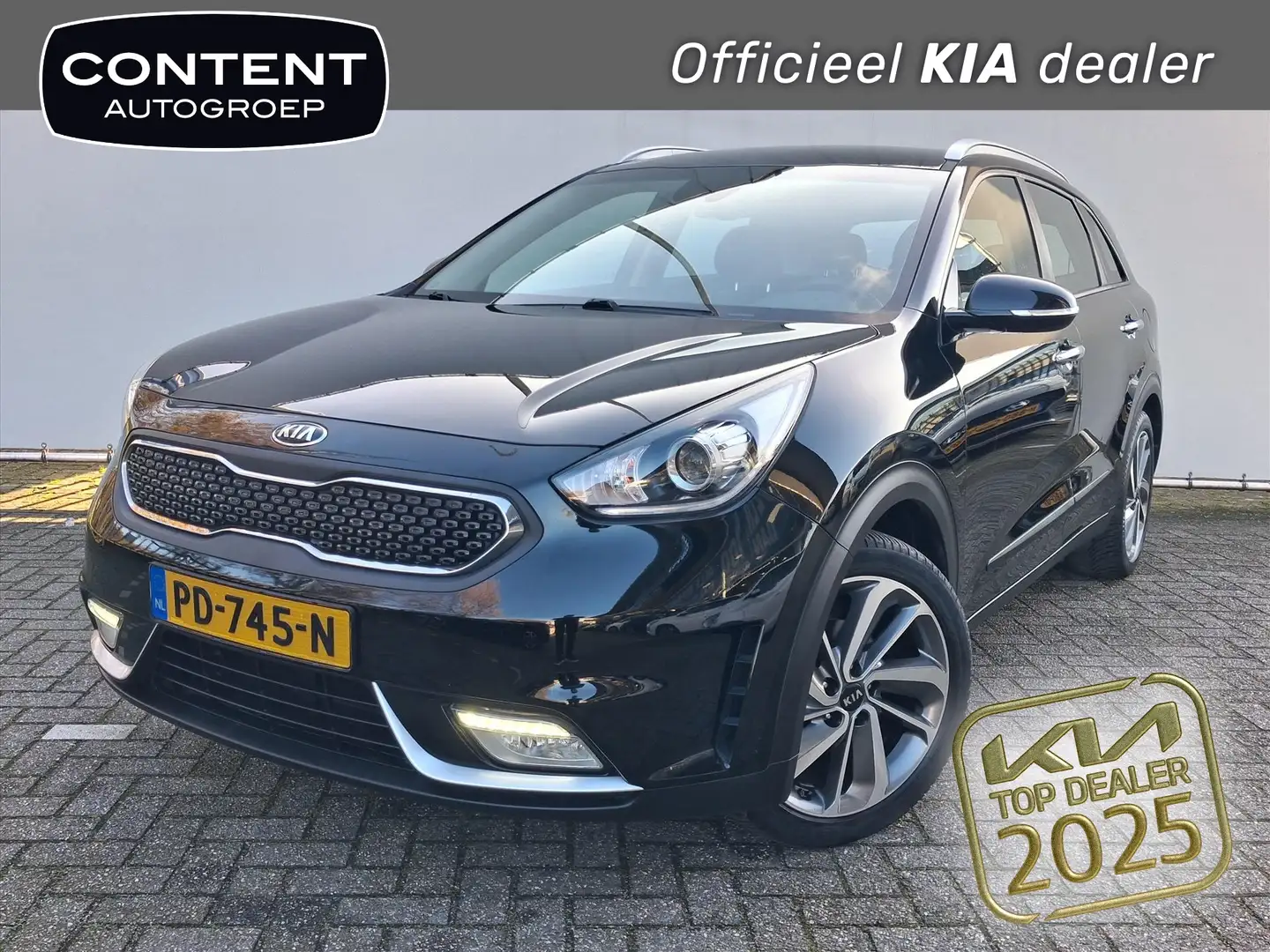 Kia Niro 1.6 GDi Hybrid 141pk DCT6 First Edition Zwart - 1