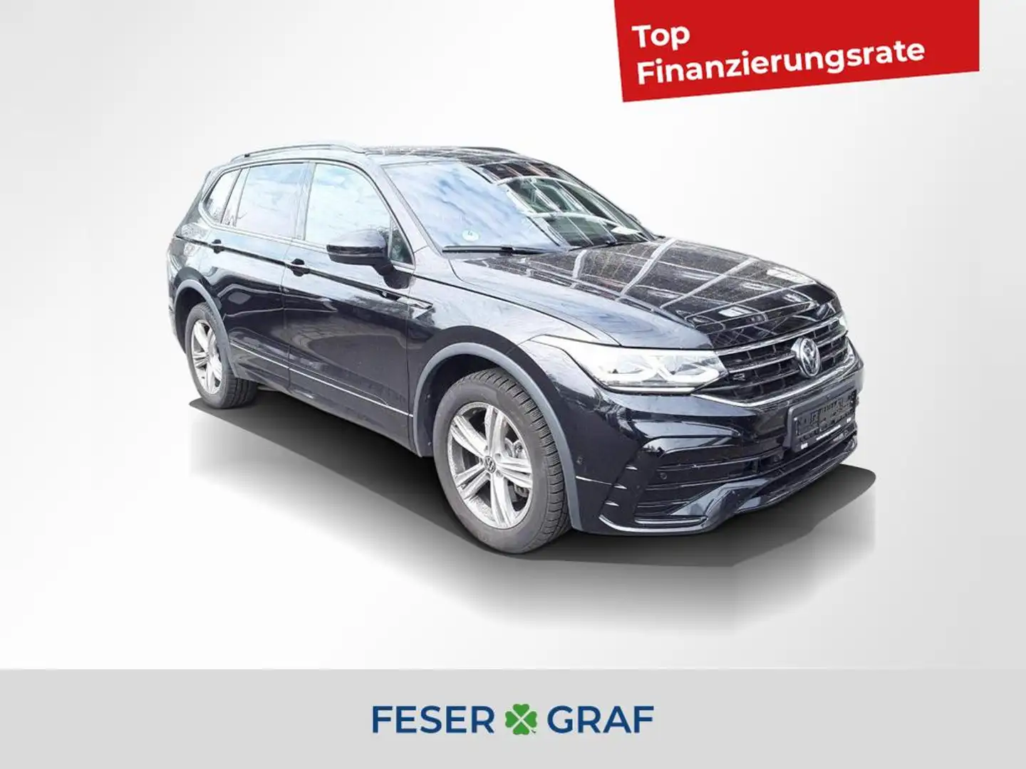 Volkswagen Tiguan Allspace 2.0 TDI R-Line BlackStyle 4M DSG Navi / AHK / Pano Schwarz - 1