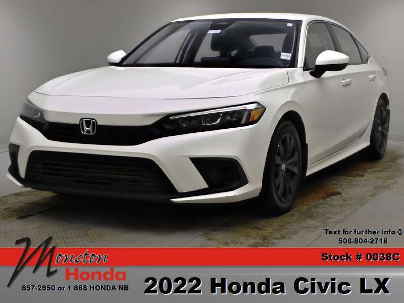 White 2022 Honda Civic Sedan Front-Wheel Drive Automatic