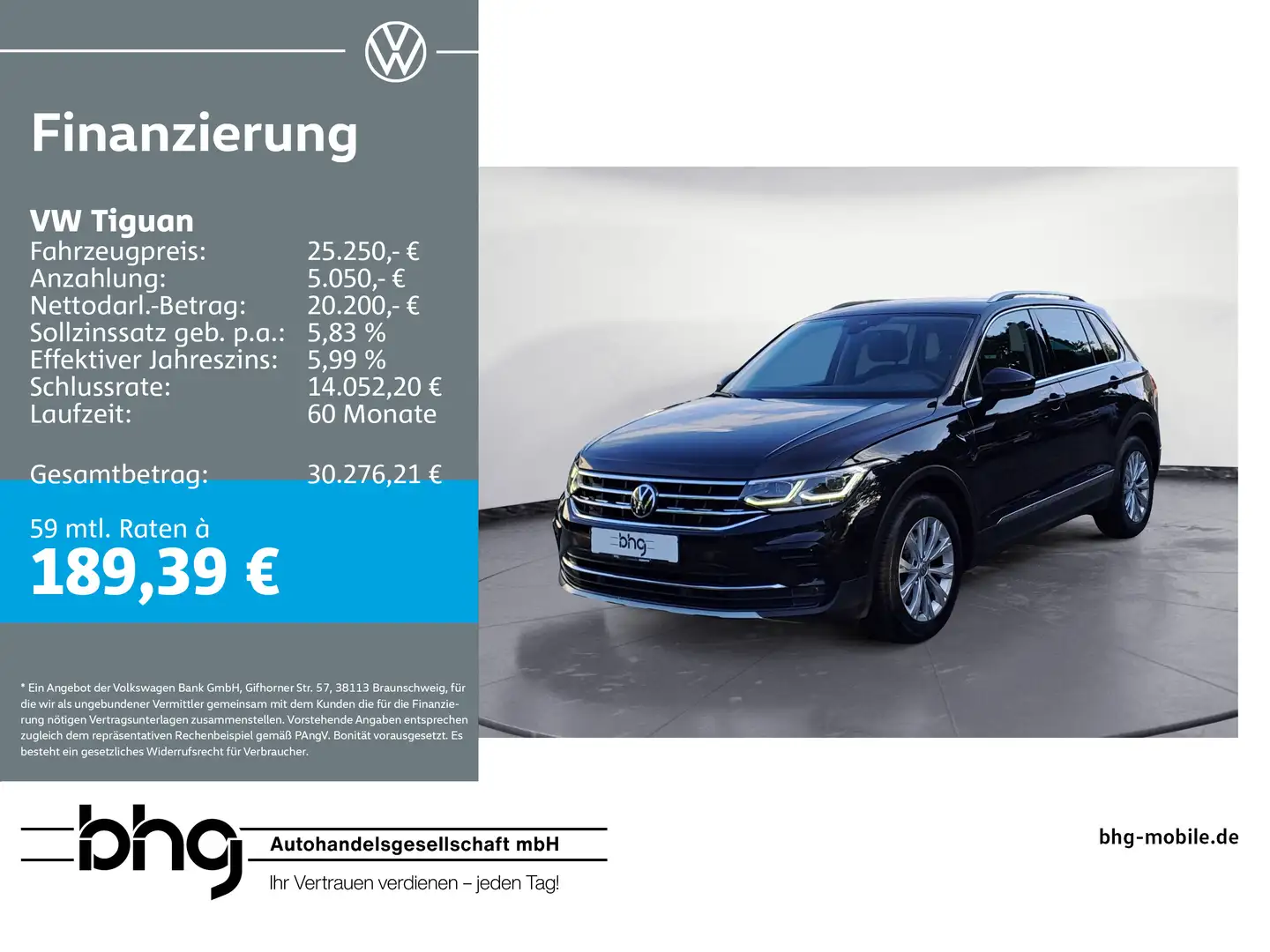 Volkswagen Tiguan 2.0 TDI SCR Elegance Schwarz - 1