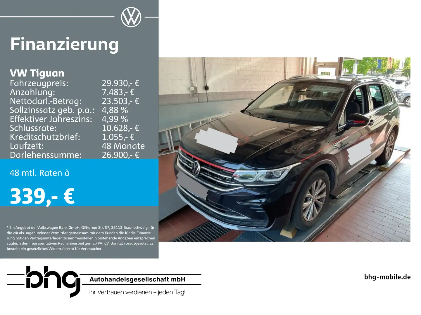 Volkswagen Tiguan 2.0 TDI SCR Elegance Schwarz - 1