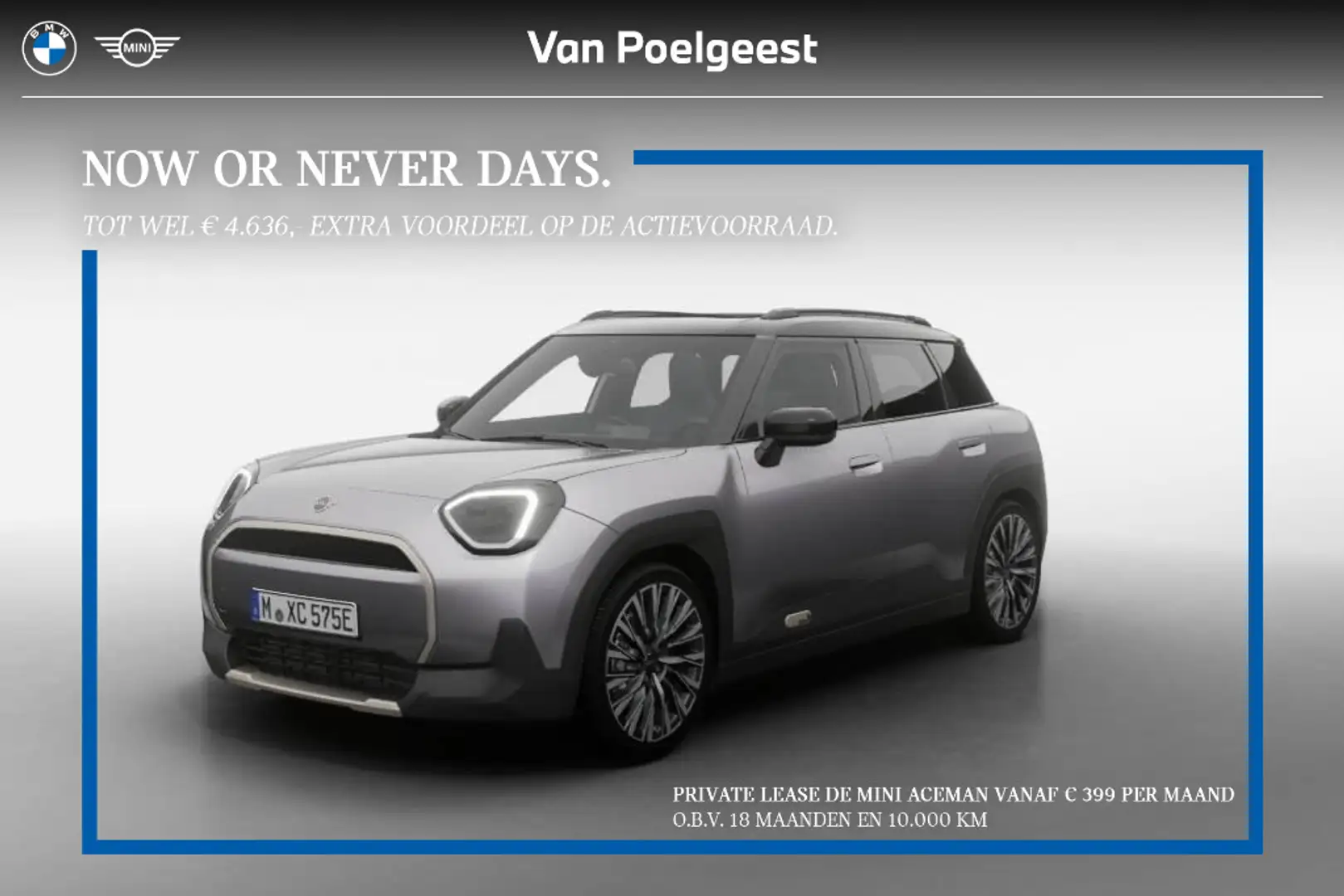 MINI Aceman E Favoured M | Now or Never Days Argintiu - 1