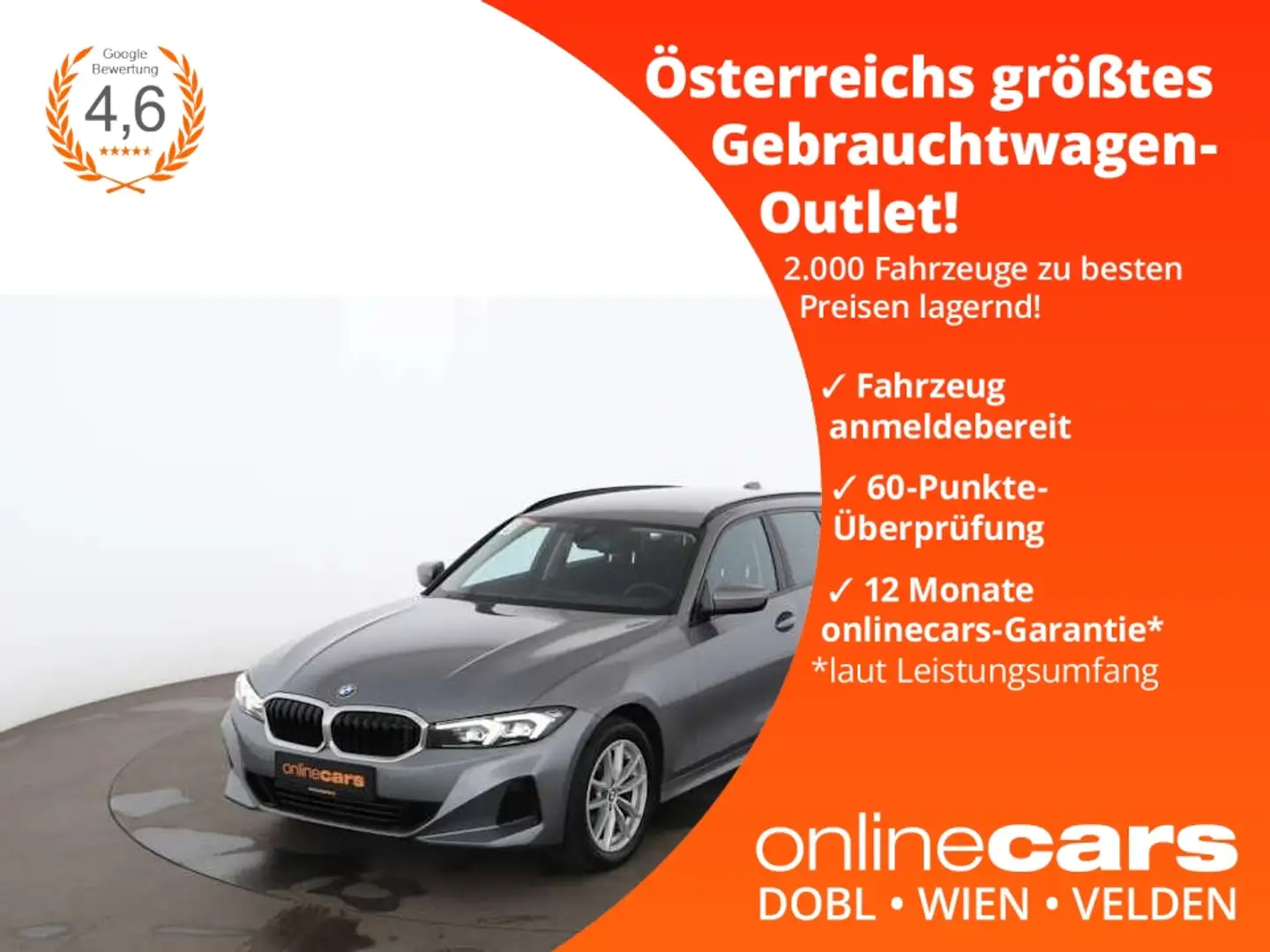 BMW 320 d Touring xDrive Aut LED NAVI ASSIST SITZHZG Grau - 1