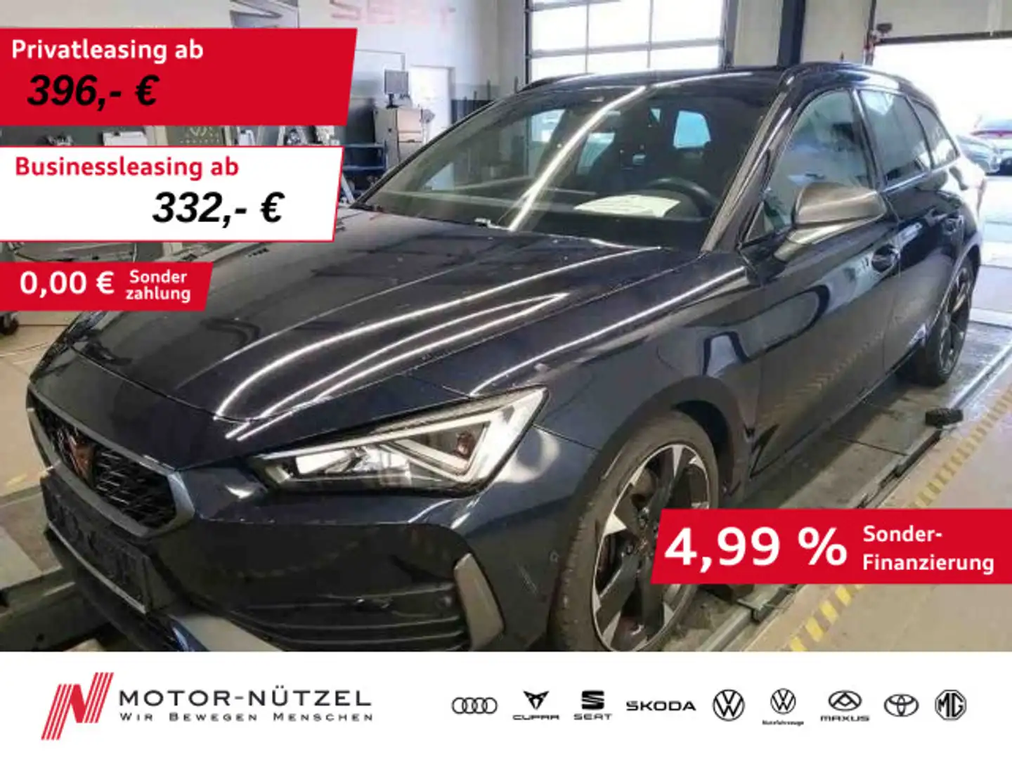 CUPRA Leon ST 2.0 TSI DSG LED+NAVI+ACC+DCC+APP+SHZ+RFK Albastru - 1