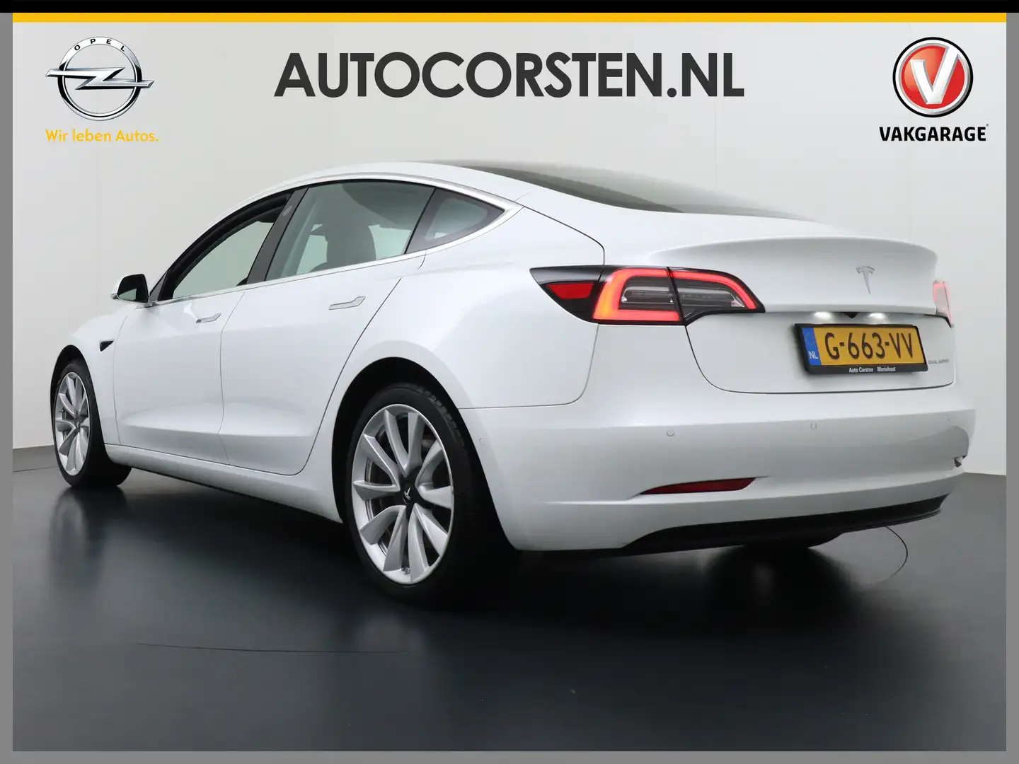 Tesla Model 3 Long Range 75kWh 463PK 19" FSD-Full Self Driving C Bianco - 2