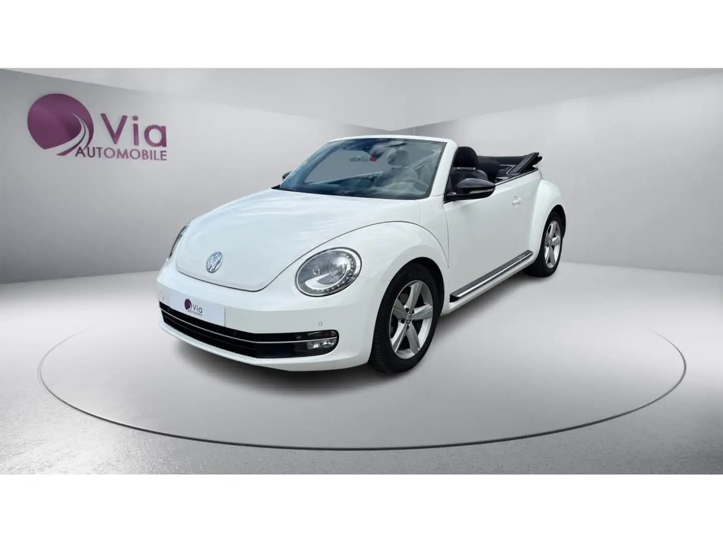 Volkswagen Coccinelle Cabriolet 2.0 TDI 140 - 1ERE MAIN - RADAR AV/AR Blanc - 1