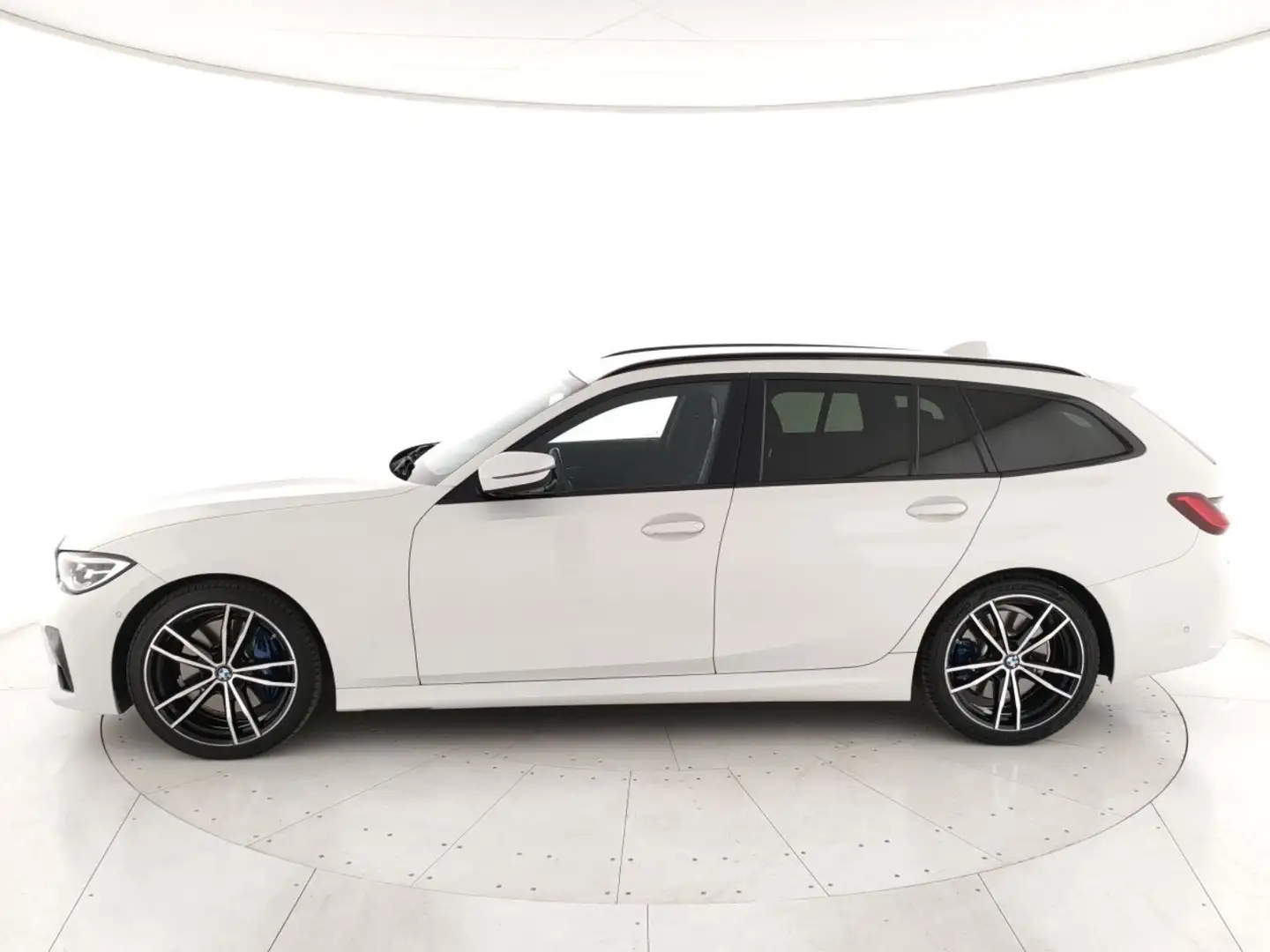 BMW 320 Serie 3 320d Touring mhev 48V Msport auto Weiß - 2