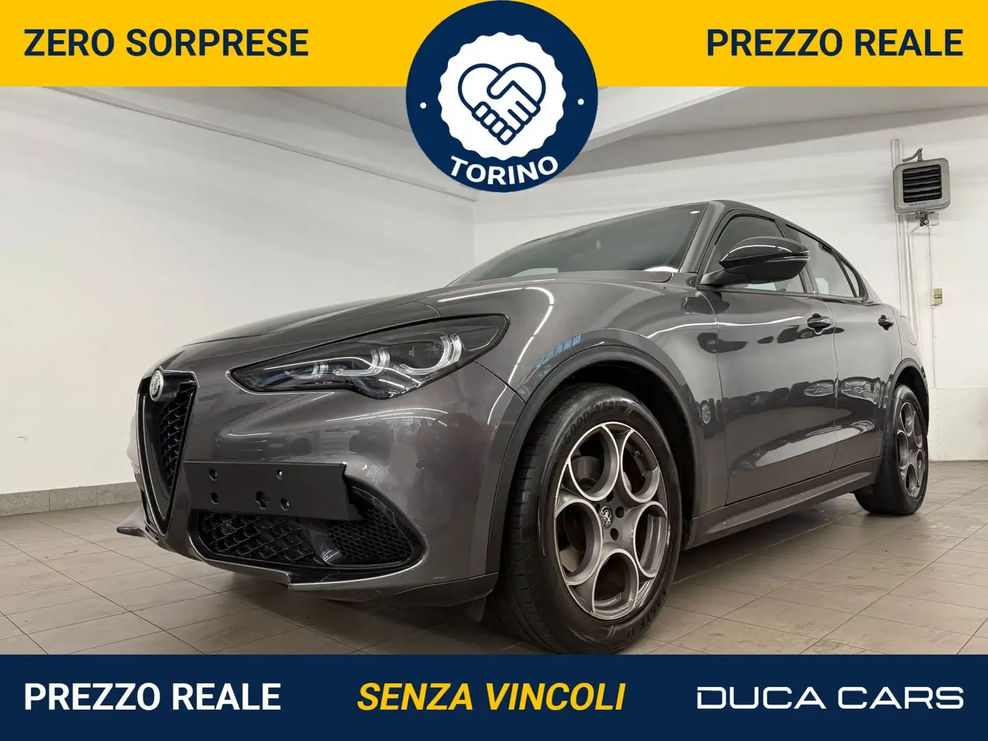 Alfa Romeo Stelvio Stelvio 2.2 Turbodiesel 160 CV AT8 RWD Sprint Grijs - 1