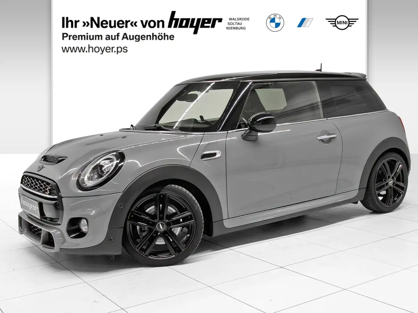 MINI Cooper S Hatch HK HiFi LED Navi ACC Tempomat Gris - 1