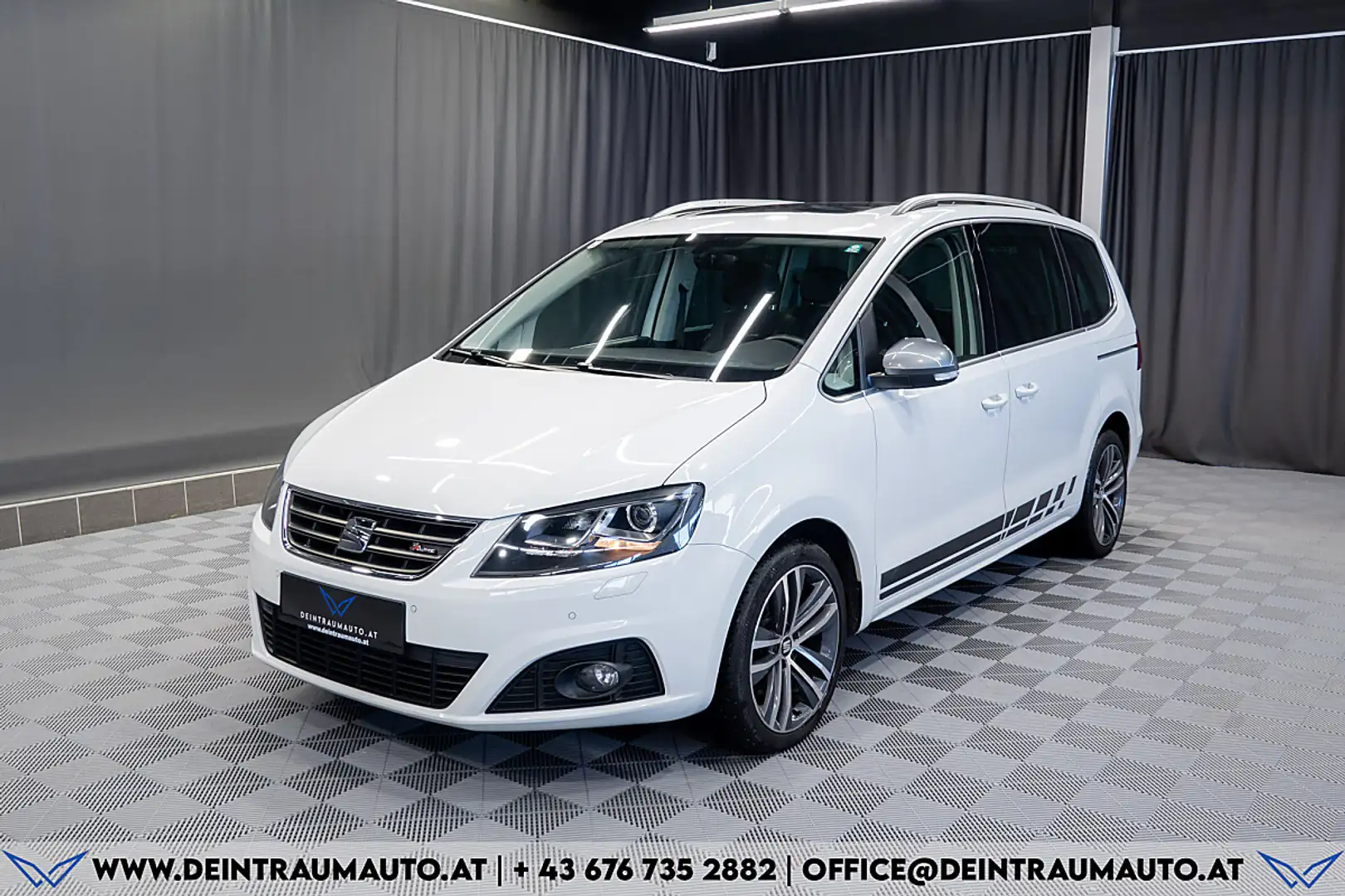 SEAT Alhambra FR 2,0 TDI DSG 4WD*PANO*NAVI*SCHIEBETÜREN li+re* Blanc - 1