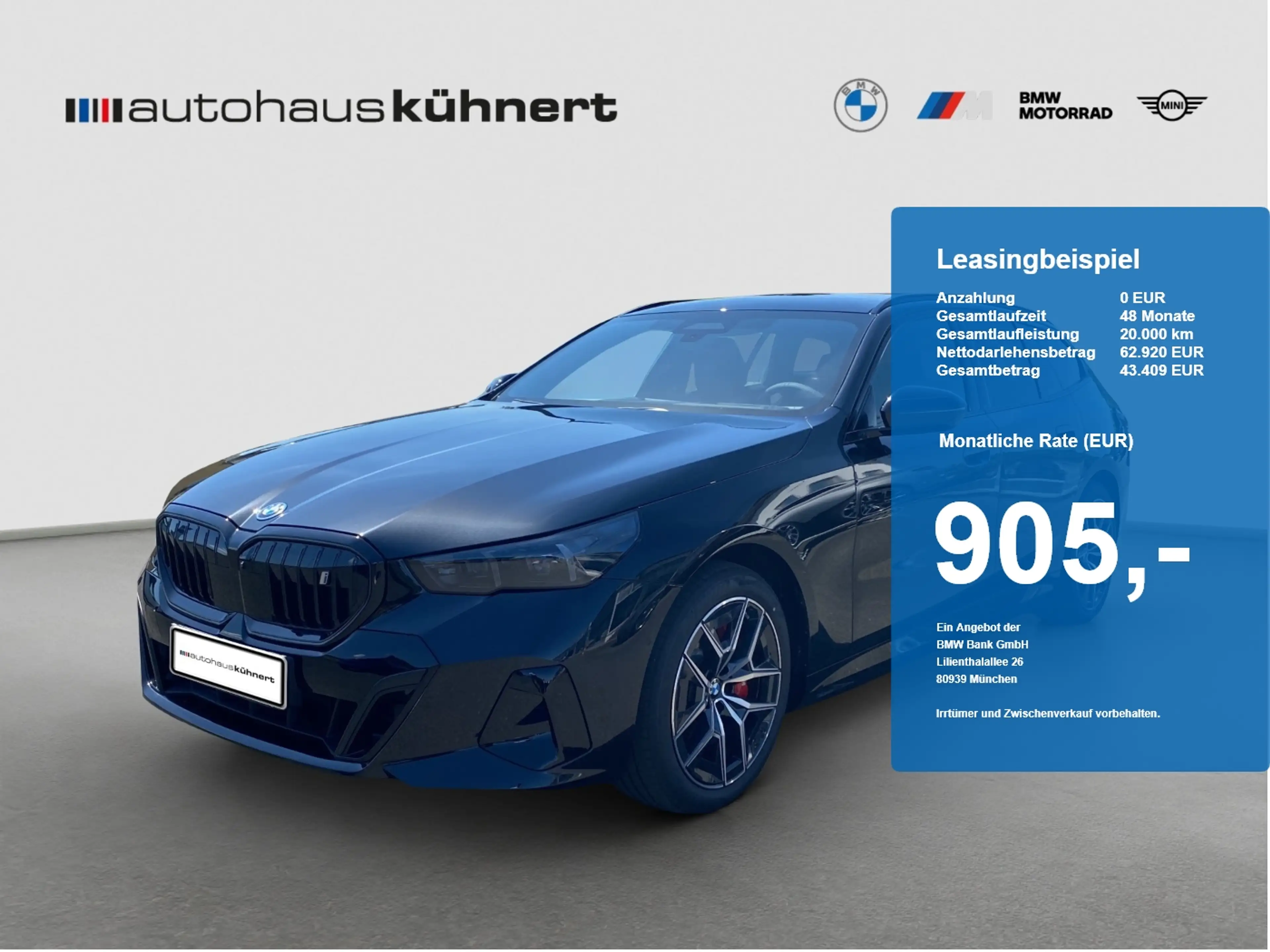 BMW i5 xDrive40 Touring M-Sport Elektro UPE 98.500,-