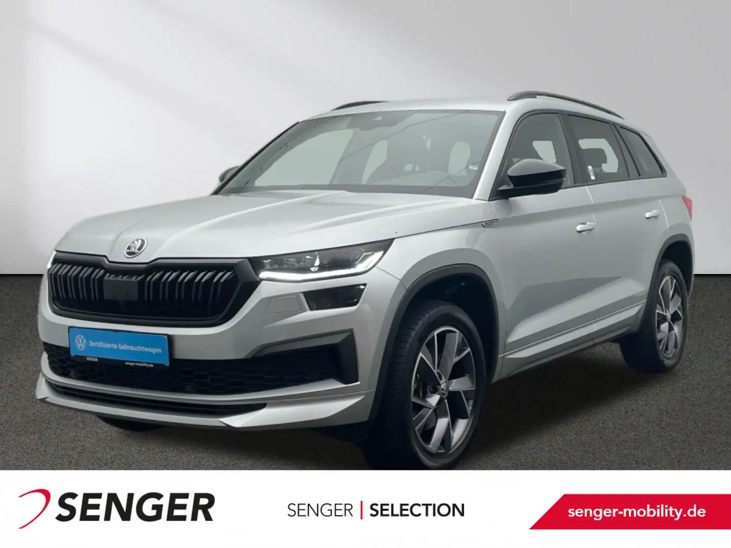 Skoda Kodiaq Sportline 2.0 TDI 4x4 CarPlay Matrix AHK Silber - 1