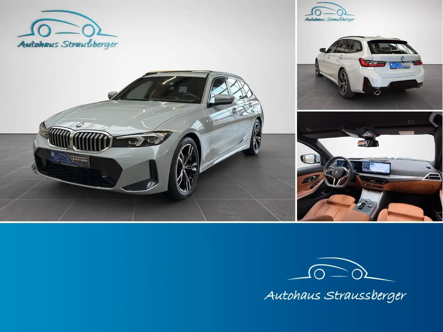 BMW 320 d Touring M Sport KZU 360° HuD QI LED SHZ 3ZK Grijs - 1