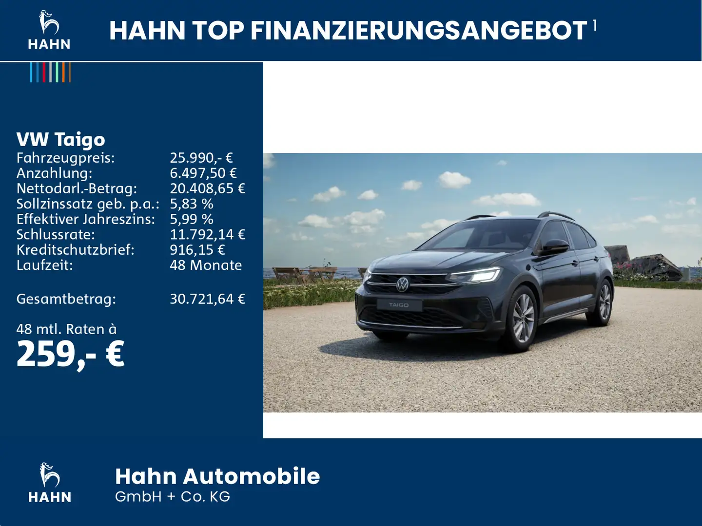 Volkswagen Taigo Goal TSI 116 PS DSG Navi Kam Plus Paket Schwarz - 2