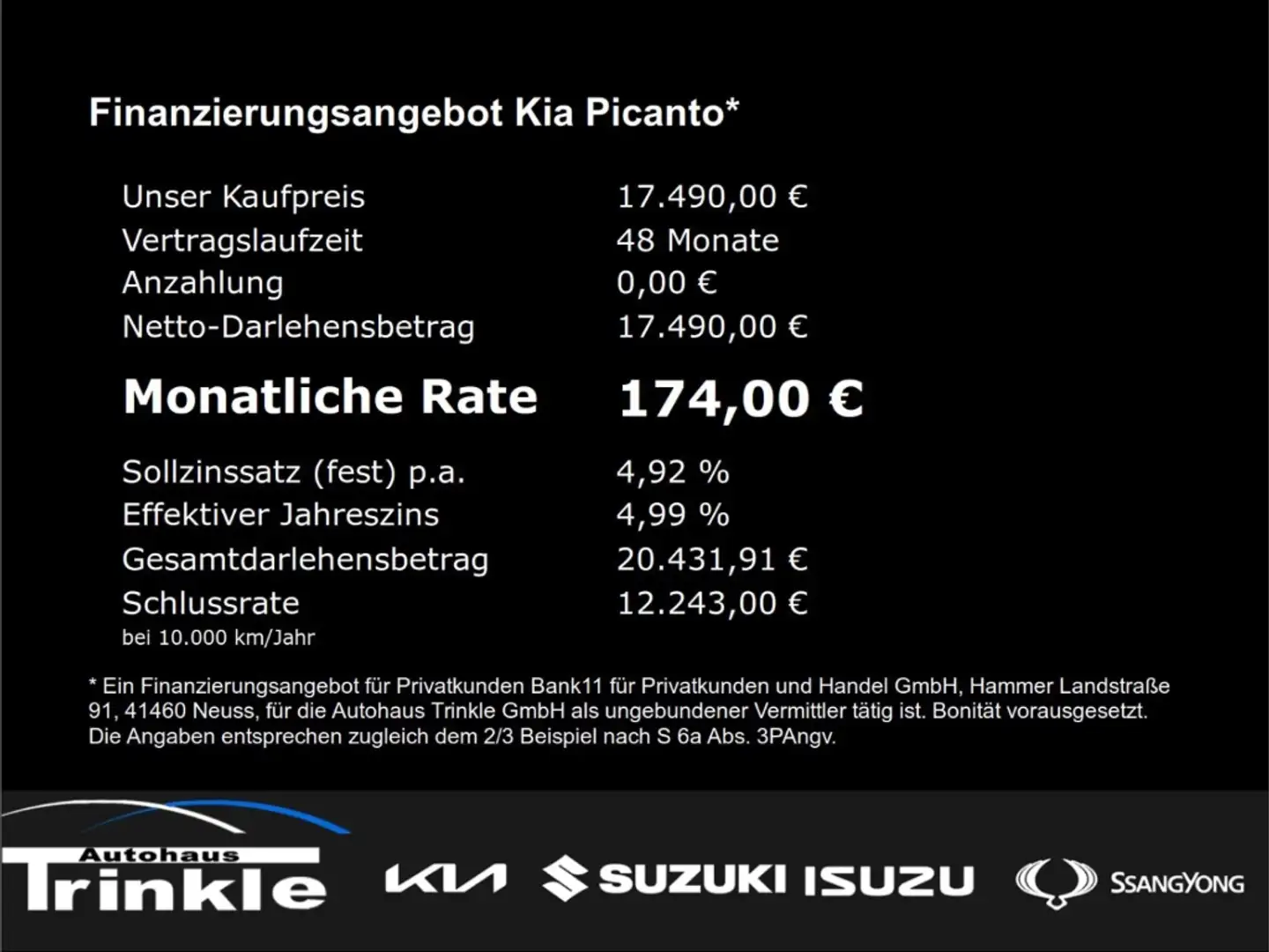 Kia Picanto 1.0 VISION Navi DAB SHZ Notbremsass. Temp Tel.-Vor Rouge - 2