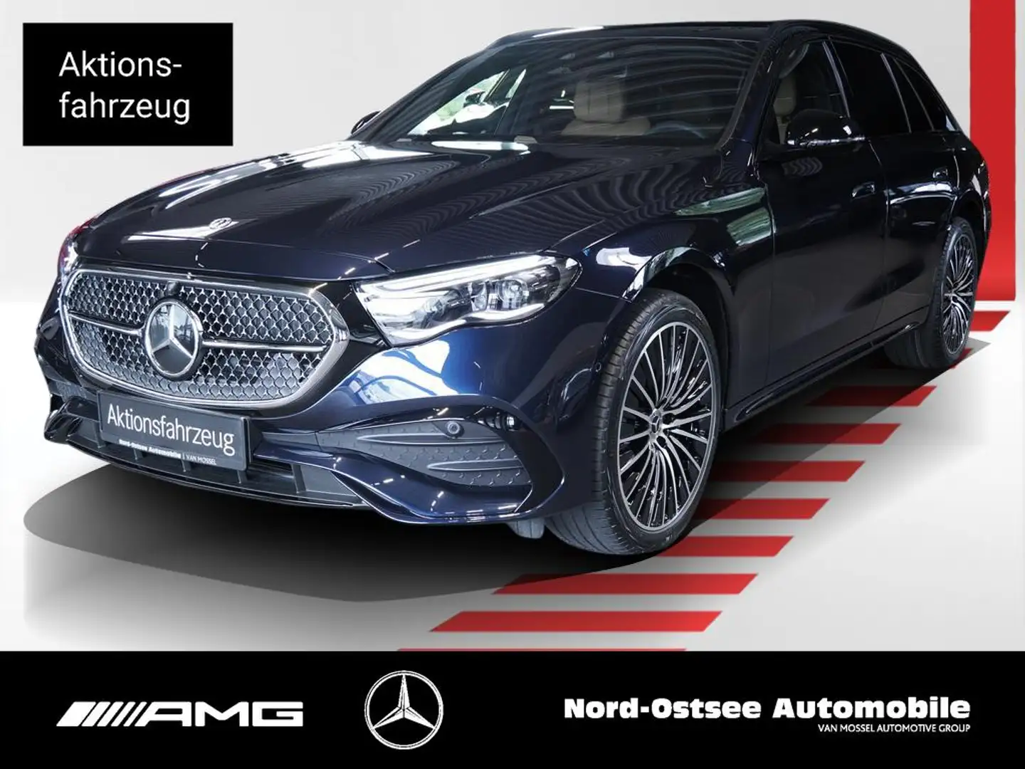 Mercedes-Benz E 450 d 4m T AMG-PREMIUM+ 20-ZOLL AIRMATIC Bleu - 1