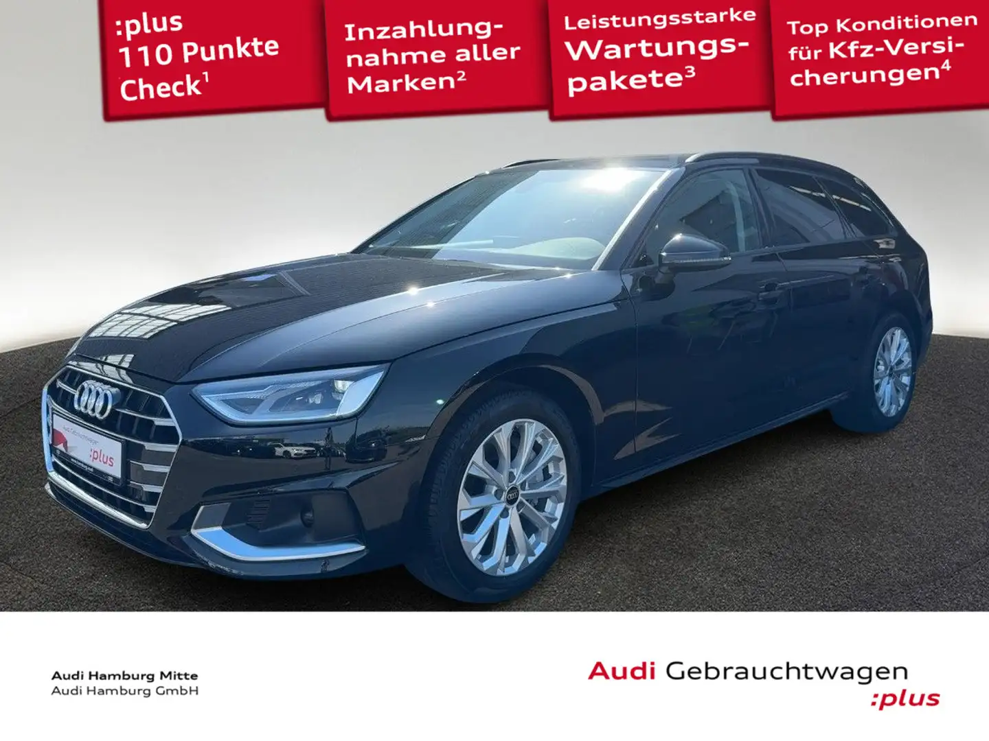 Audi A4 40 TDI advanced S tronic Navi PDC Sitzh Zwart - 1