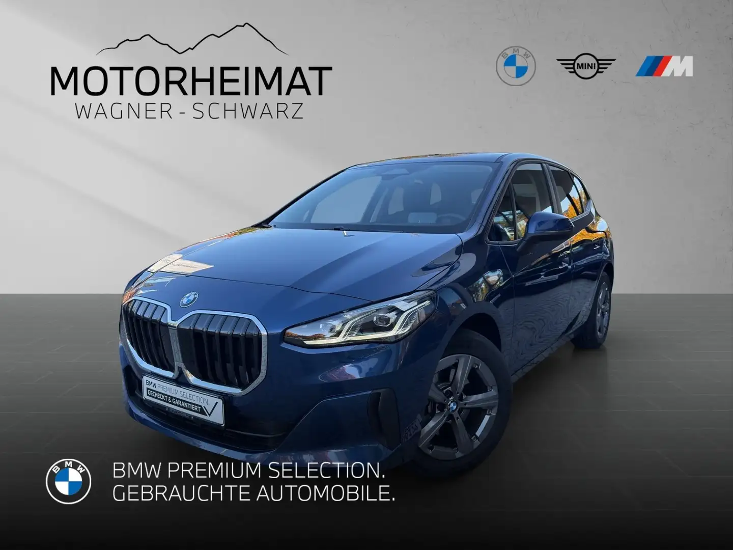 BMW 218 i Active Tourer Aut. eAktivsitze 360° HUD HiFi Blauw - 1