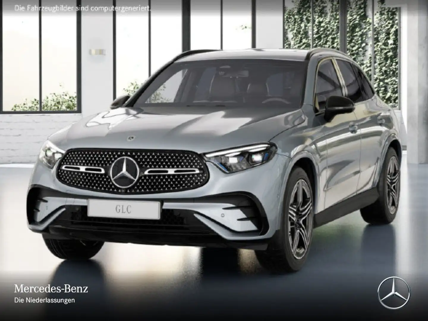 Mercedes-Benz GLC 220 d 4M AMG+NIGHT+360+AHK+TOTW+KEYLESS+9G Silber - 2