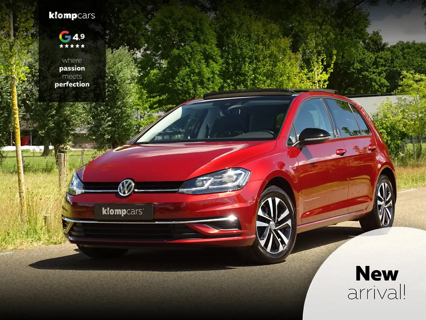 Volkswagen Golf 1.5 TSI ACT IQ-Drive | Schuifdak | Nav | Trekhk | Rood - 1