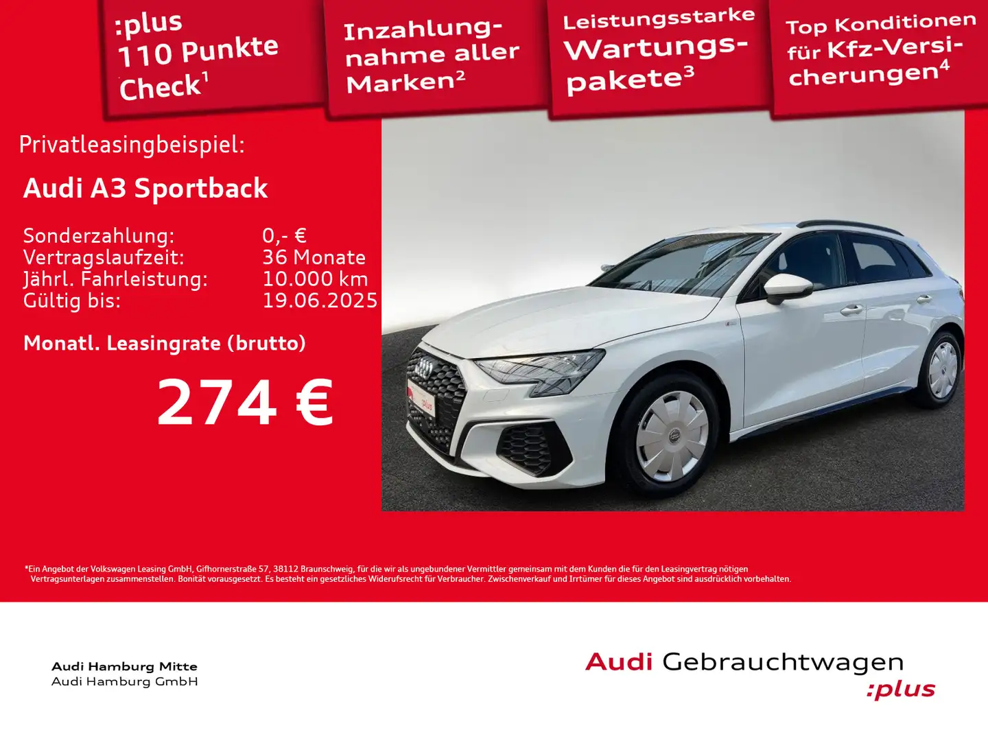 Audi A3 30 TFSI S line S tronic Sitzhzg Nav Weiß - 1