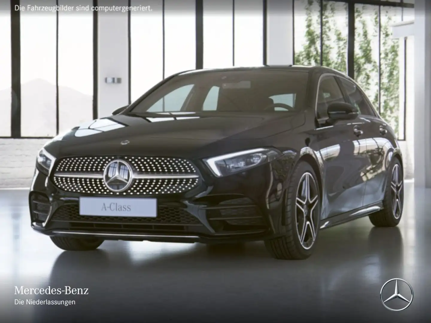 Mercedes-Benz A 200 d AMG+360°+MULTIBEAM+TOTW+KEYLESS Zwart - 2
