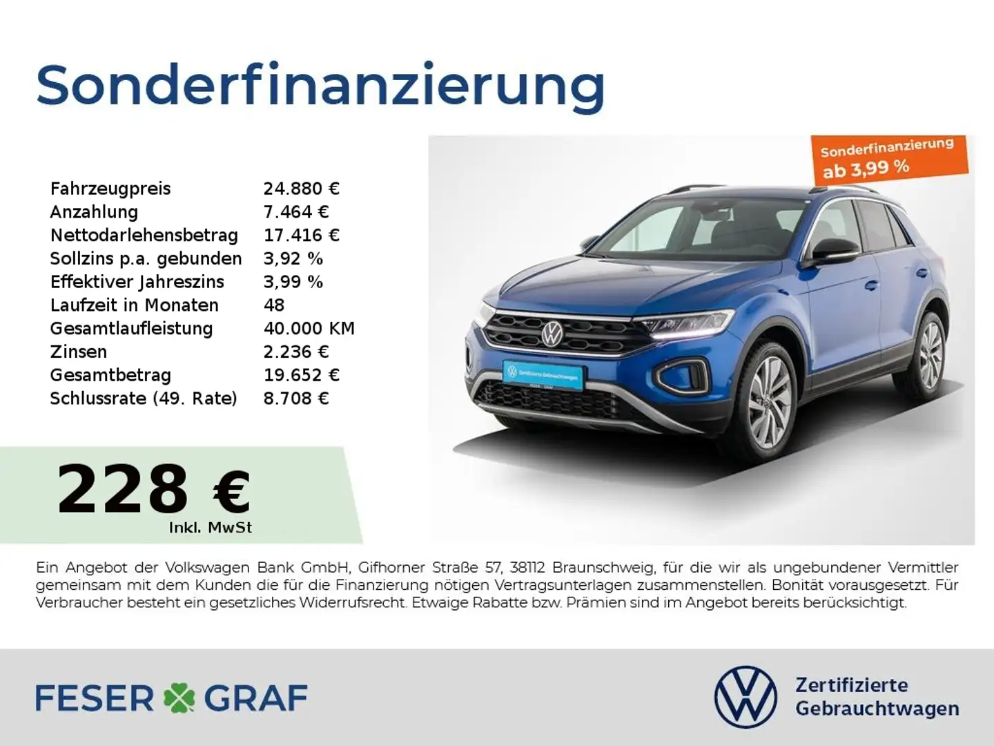 Volkswagen T-Roc 2.0TDI Goal Rückfahrkamera Navi Alu-18` Azul - 1