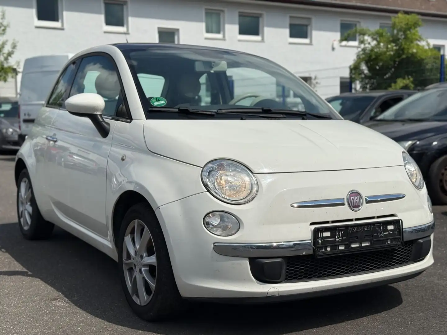 Fiat 500 KLIMA/PANORAMA/ALUS/TÜV/ISOFIX Blanco - 1