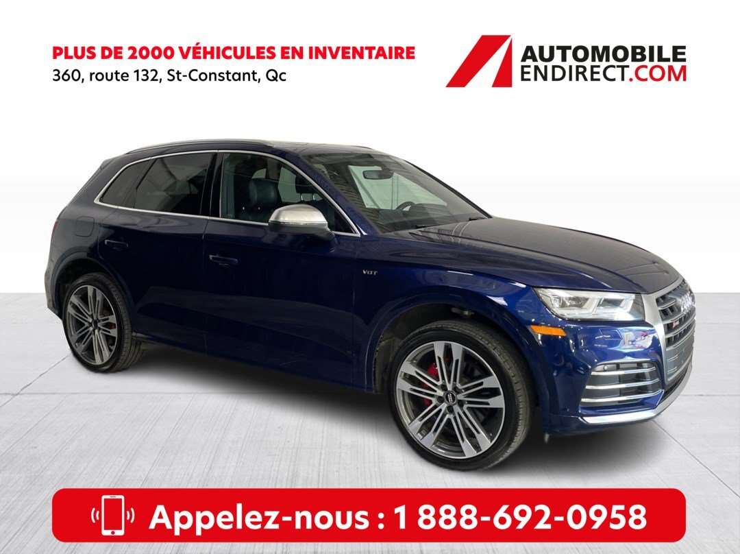 2018 Audi SQ5 AWD Cuir Toit GPS Mags Sièges chauffants Caméra de