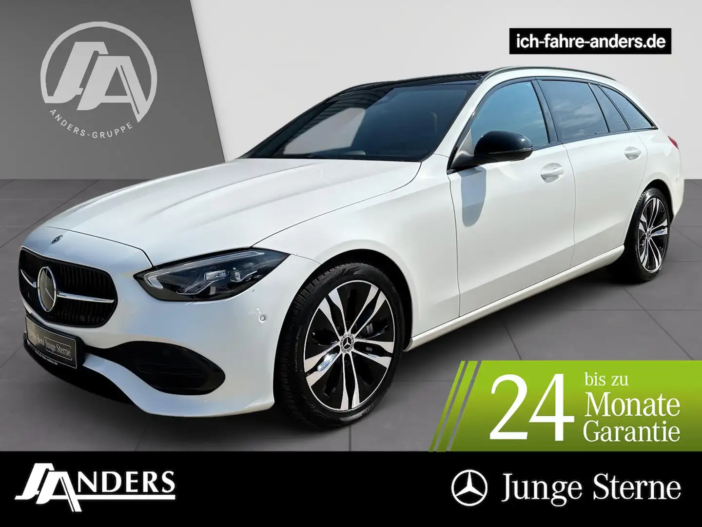 Mercedes-Benz C 220 d T Avantgarde+Night+Pano+Distr+LED+Kamera Blanc - 1