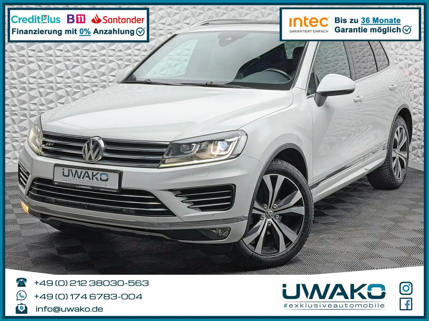Volkswagen Touareg 3.0TDI R-LINE/LUFT/4MOTION/PANO/AHK/360°/TR-TECH Blanc - 1