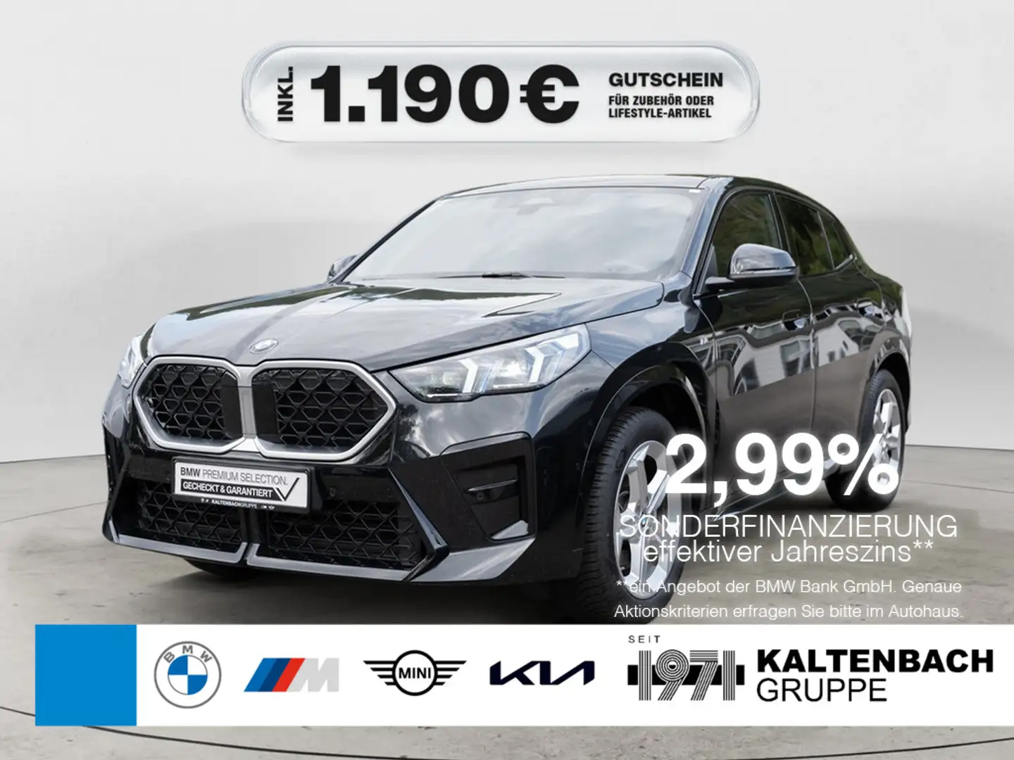 BMW X2 sDrive 20i M-Sport AHK PANO NAVI H/K LED Noir - 1