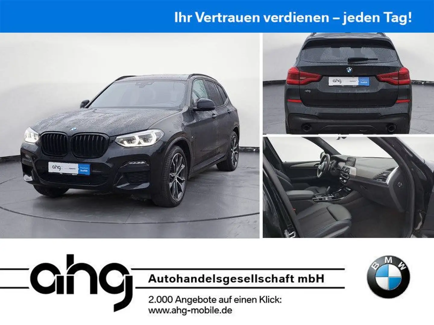 BMW X3 xDrive30d Aut. M Sportpaket Navi AHK Panorama Noir - 1