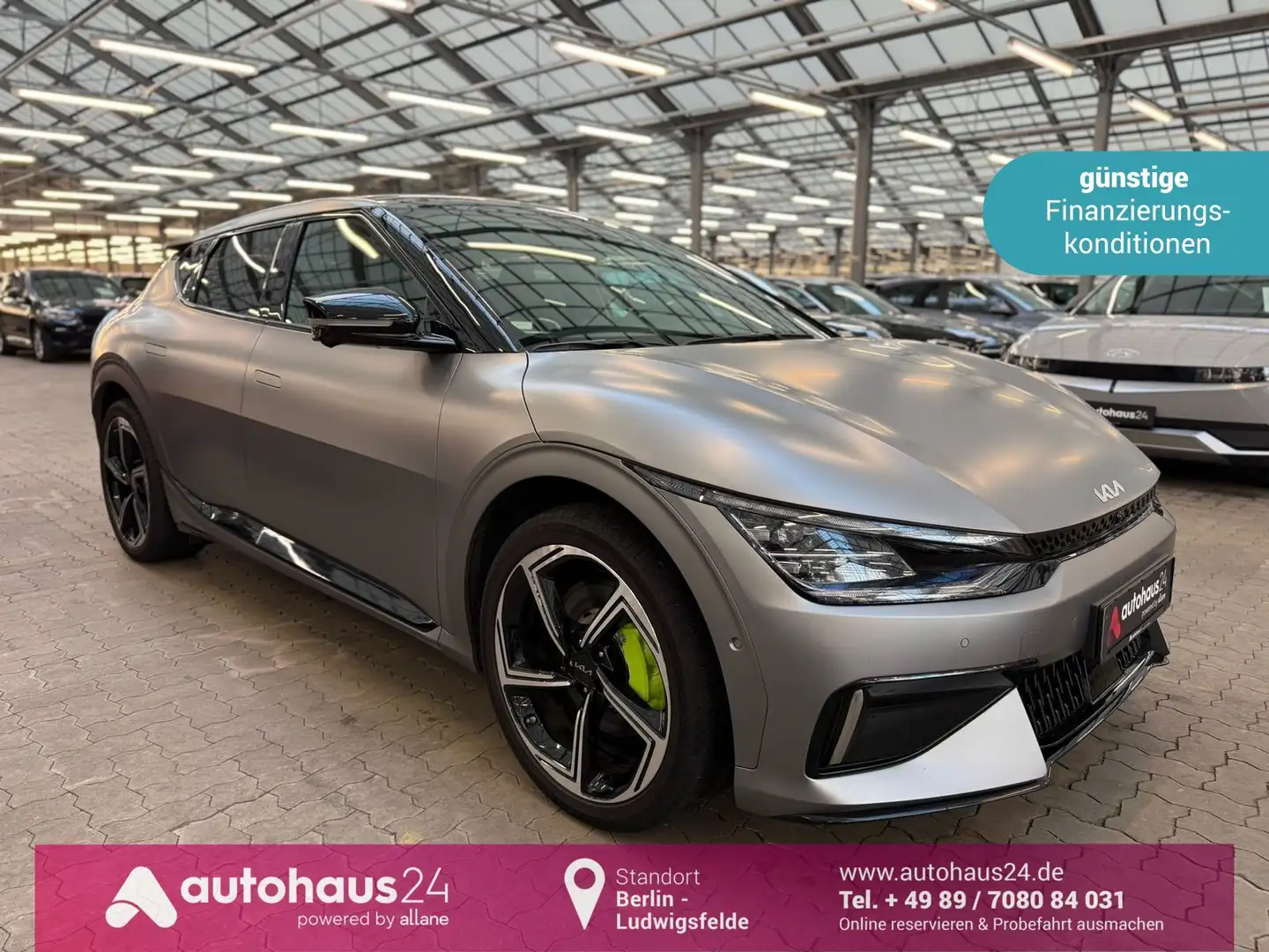Kia EV6 Elektro 77,4 kWh  GT 4WD|LED|Meridian Grau - 1