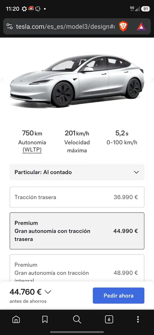 Tesla Model 3 Model 3 Standard Range Premium RWD Premium Blanco - 1