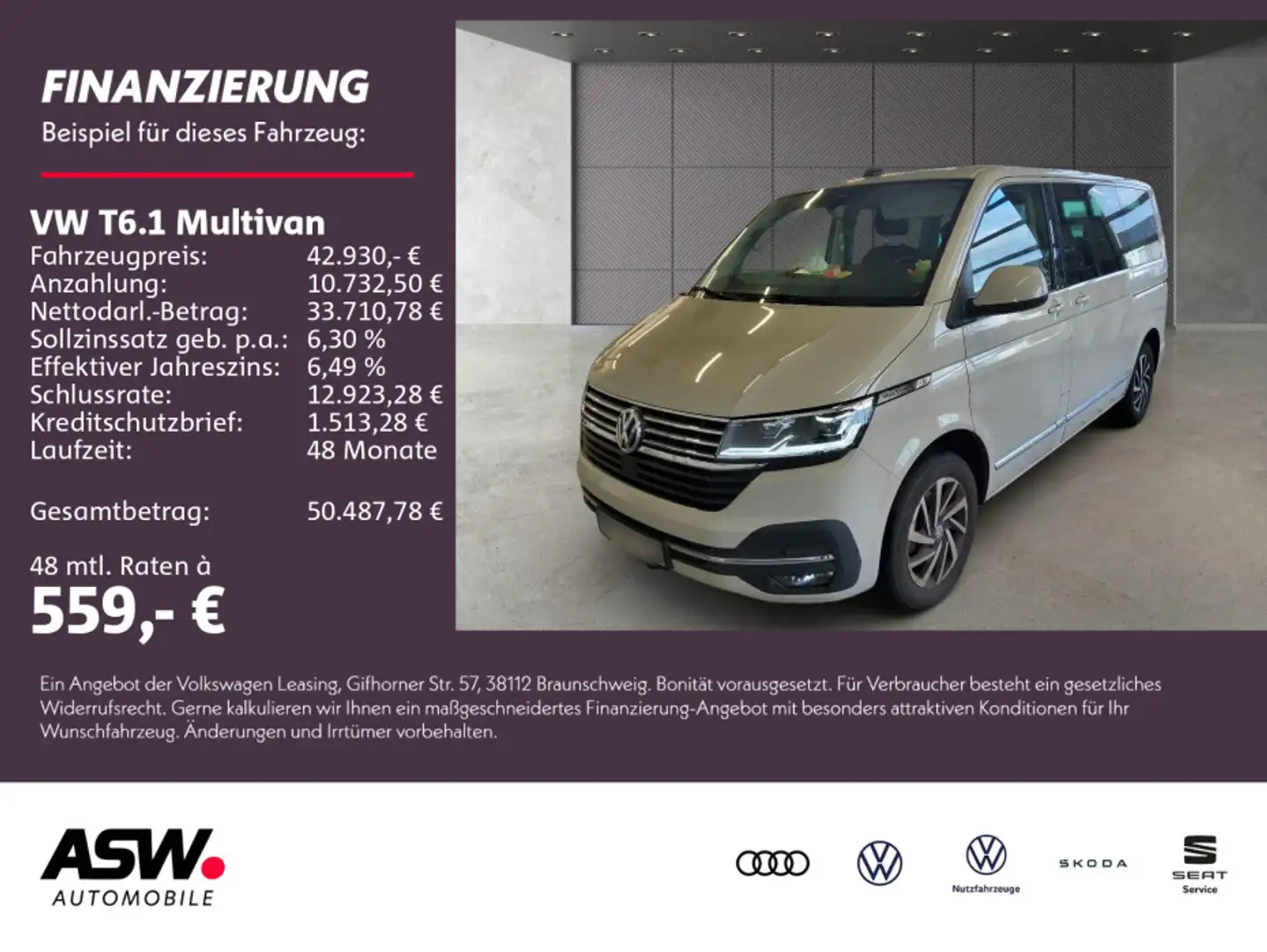 Volkswagen T6.1 Multivan Generation Six 2.0TDI DSG LED Navi Grau - 1