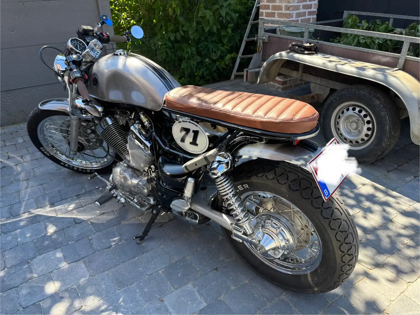 Yamaha XV 535 café racer Argent - 1