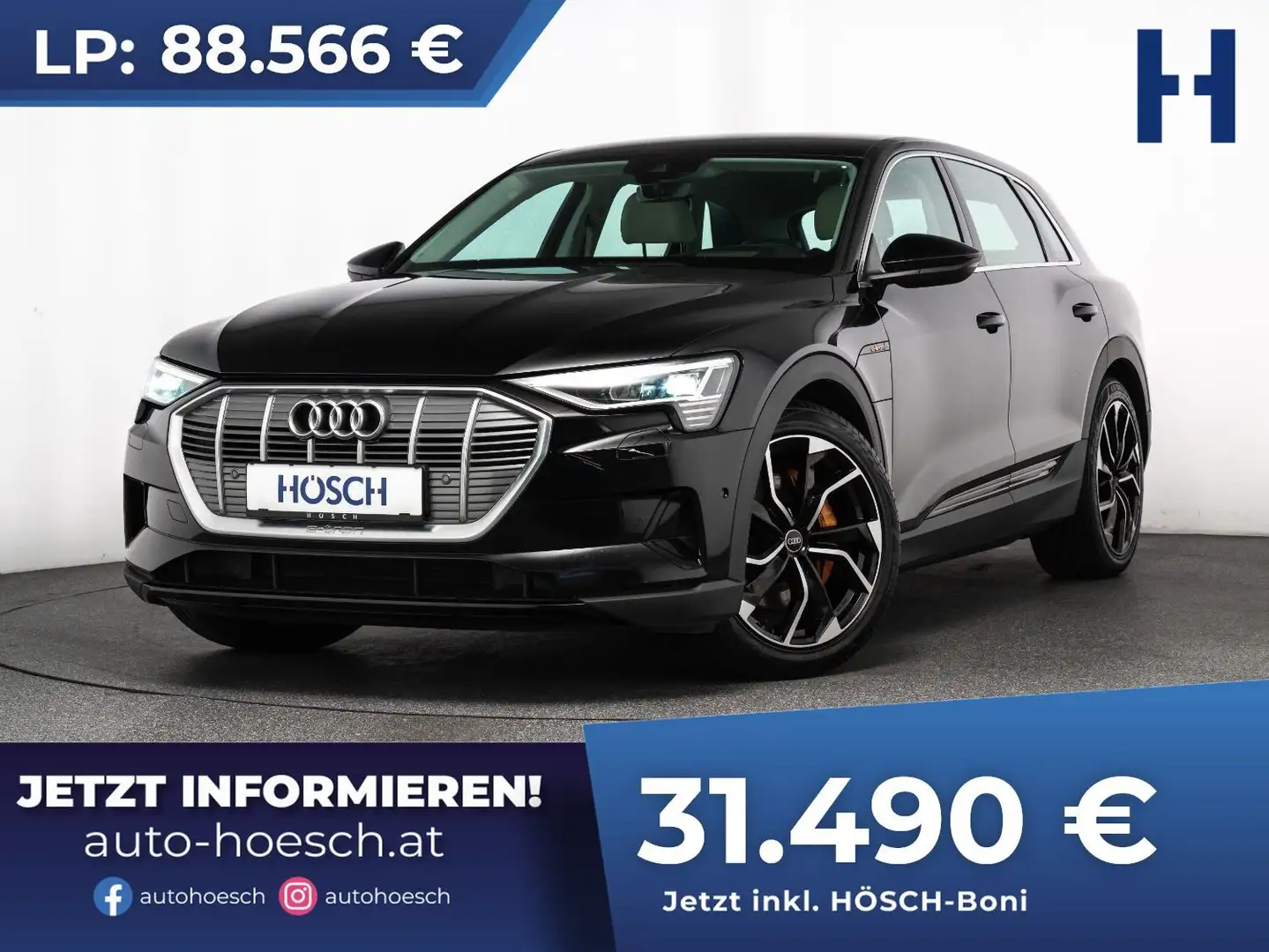 Audi e-tron 55 quattro HEAD-UP LEDER ACC -64% Schwarz - 1