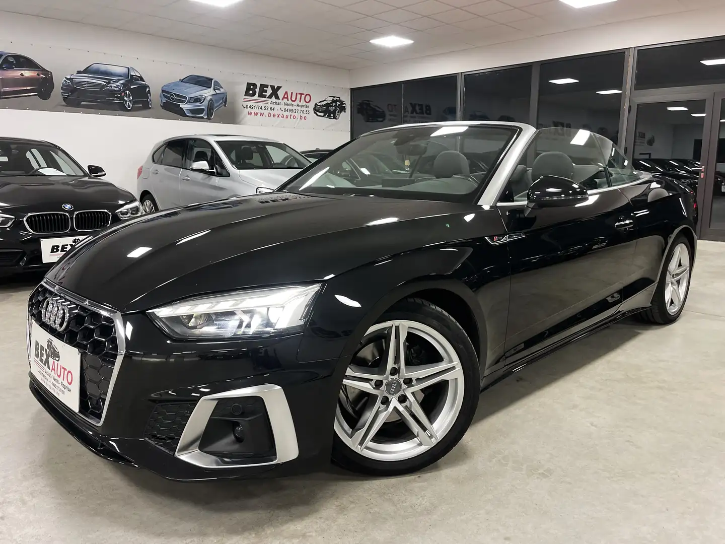 Audi A5 Cabriolet 35TDi*S-linetronic*1ERPROP*GARANTIE*FULL Zwart - 1