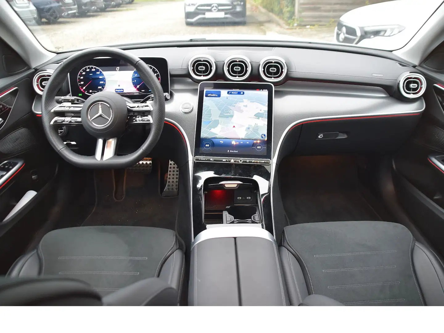 Mercedes-Benz C 180 AMG Line Advanced Plus (SHD Night Memo Spur Weiß - 2