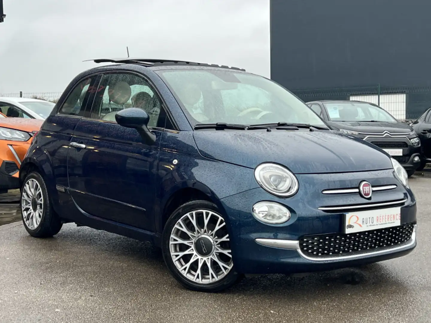 Fiat 500 1.2 69 CH 1ERE MAIN / TOIT OUVRANT / GPS Bleu - 2
