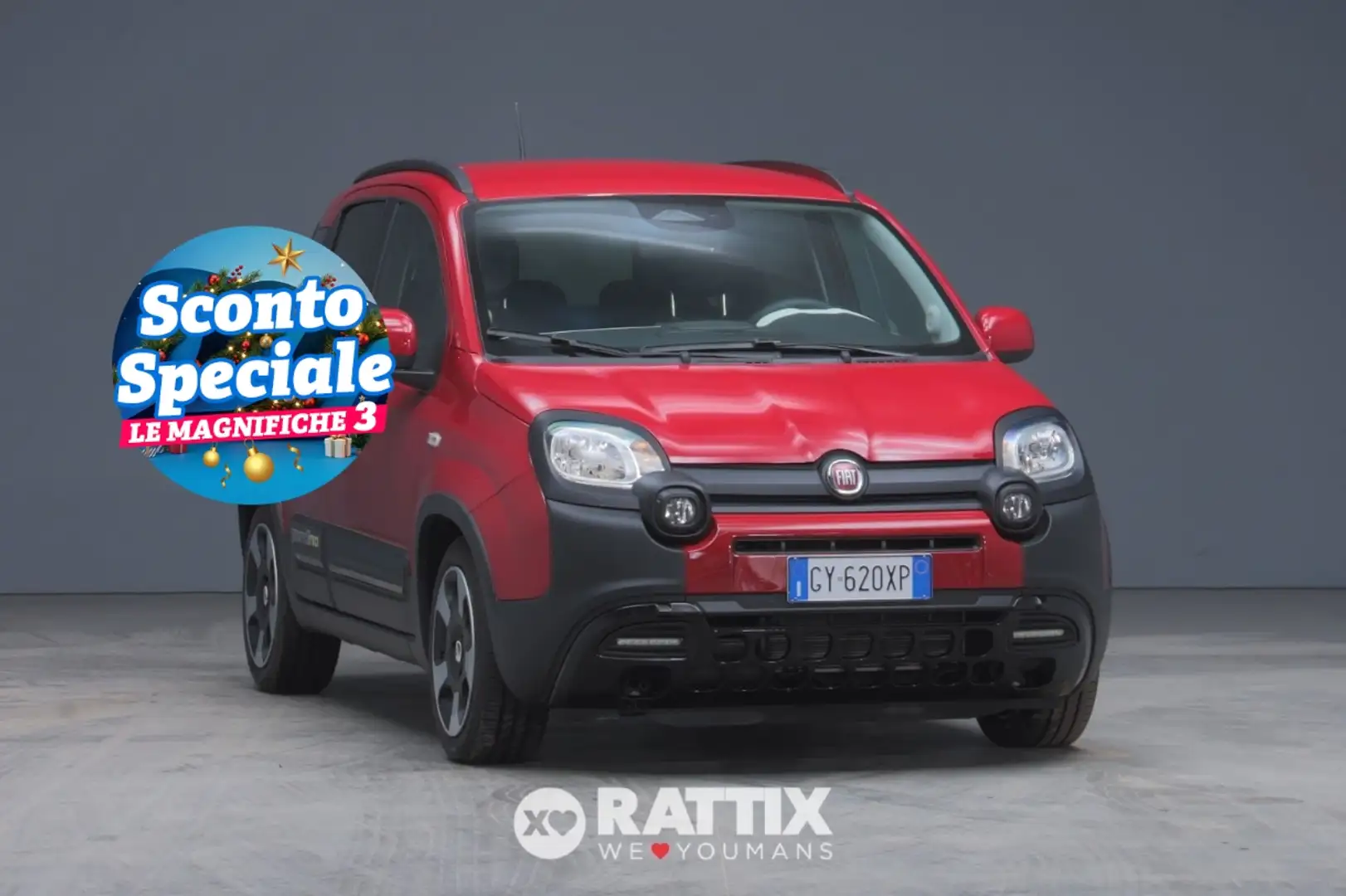 Fiat Panda Pandina 1.0 Firefly Hybrid 70CV Cross Rouge - 1