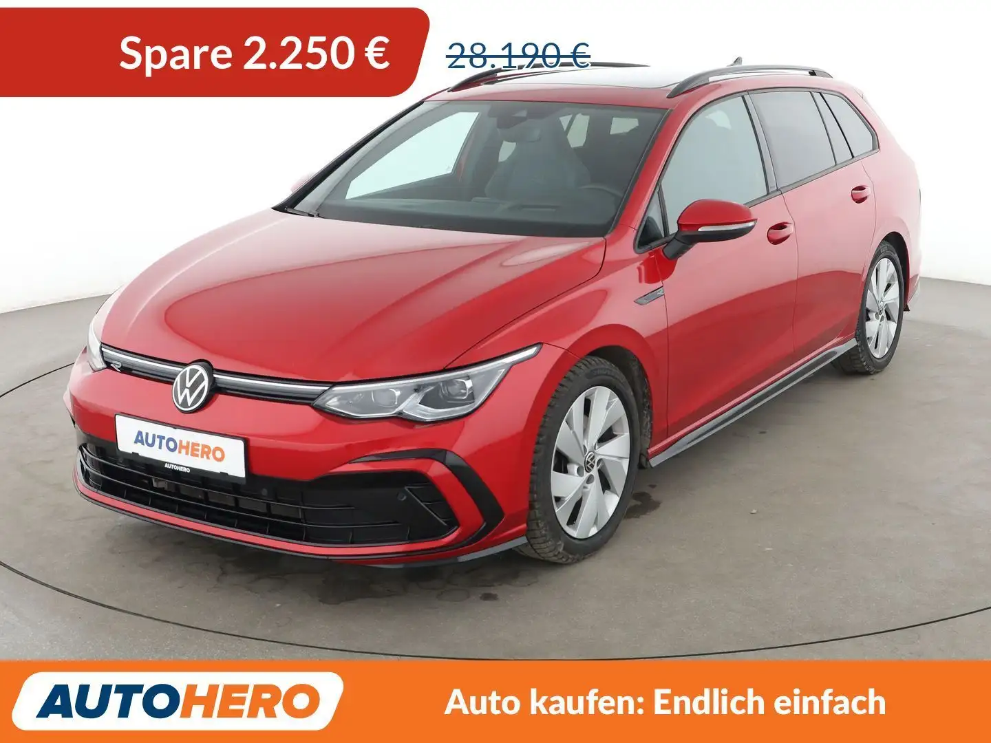 Volkswagen Golf 2.0 TDI R-Line Aut.*NAVI*HUD*LED*ACC* Rouge - 1