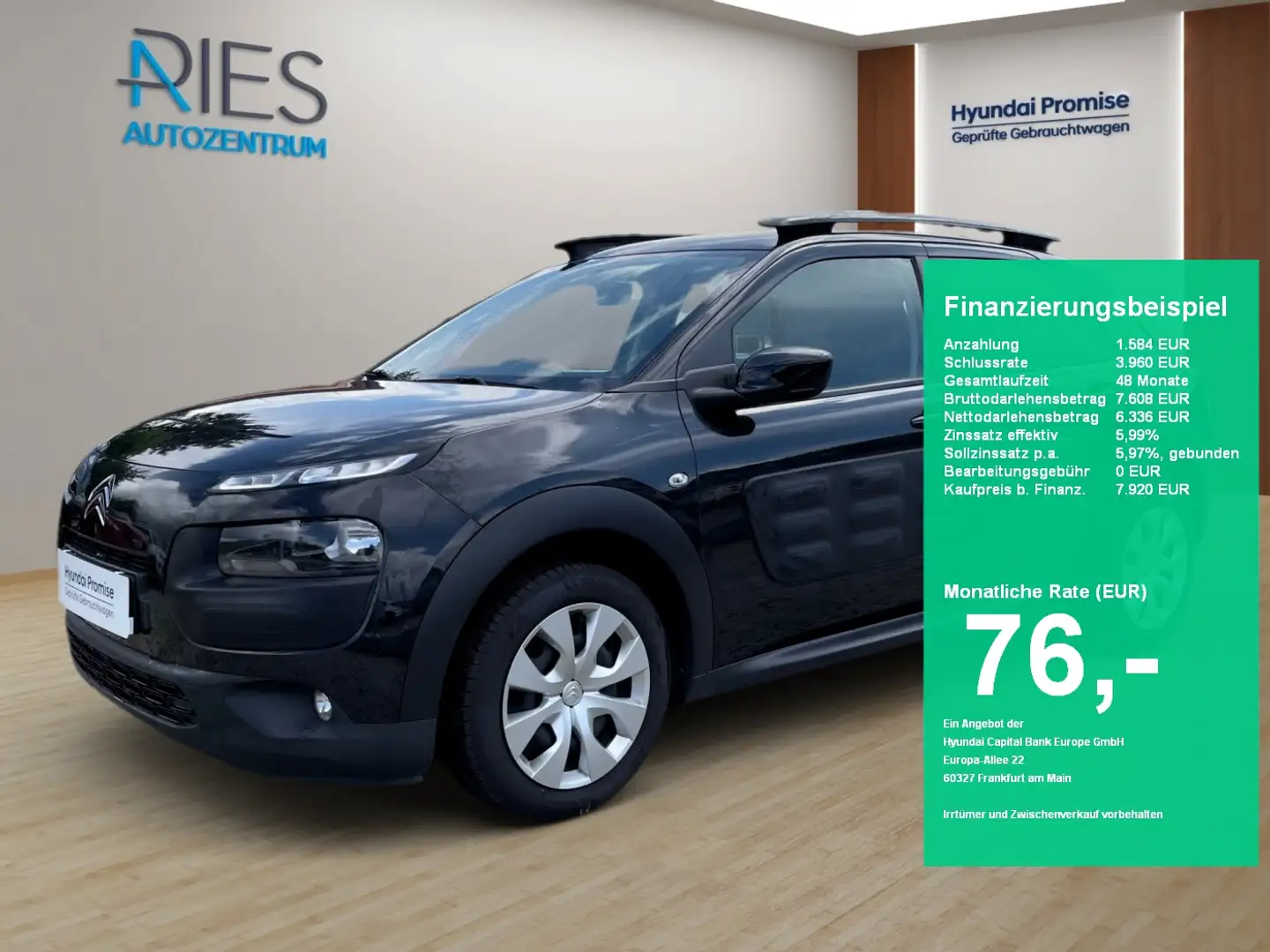 Citroen C4 Cactus 1.2 VTi / PureTech 82 Feel Navi*SHZ Schwarz - 1