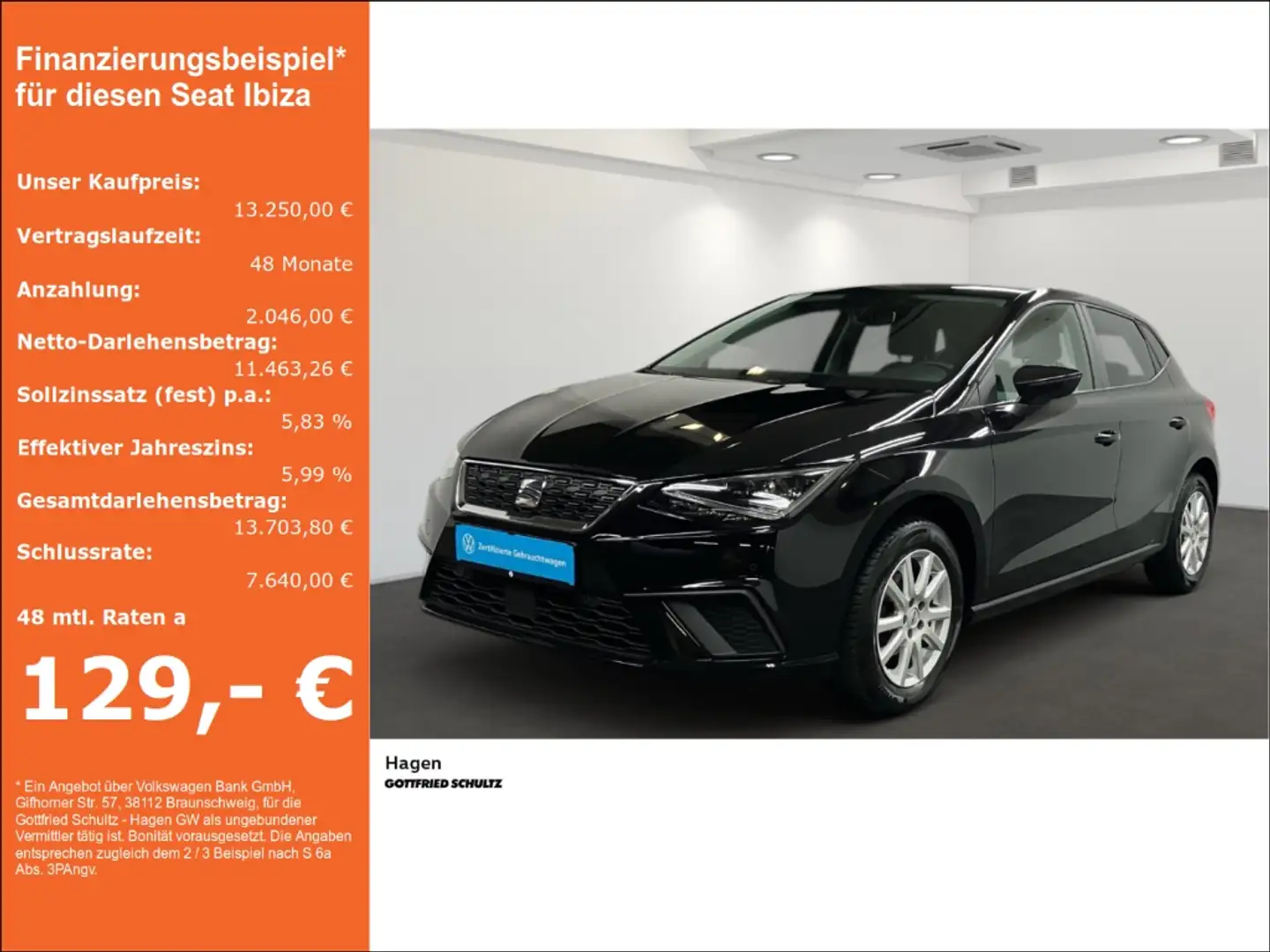 SEAT Ibiza 1.0 TSI LED NAV SHZ KAMERA Style Schwarz - 1
