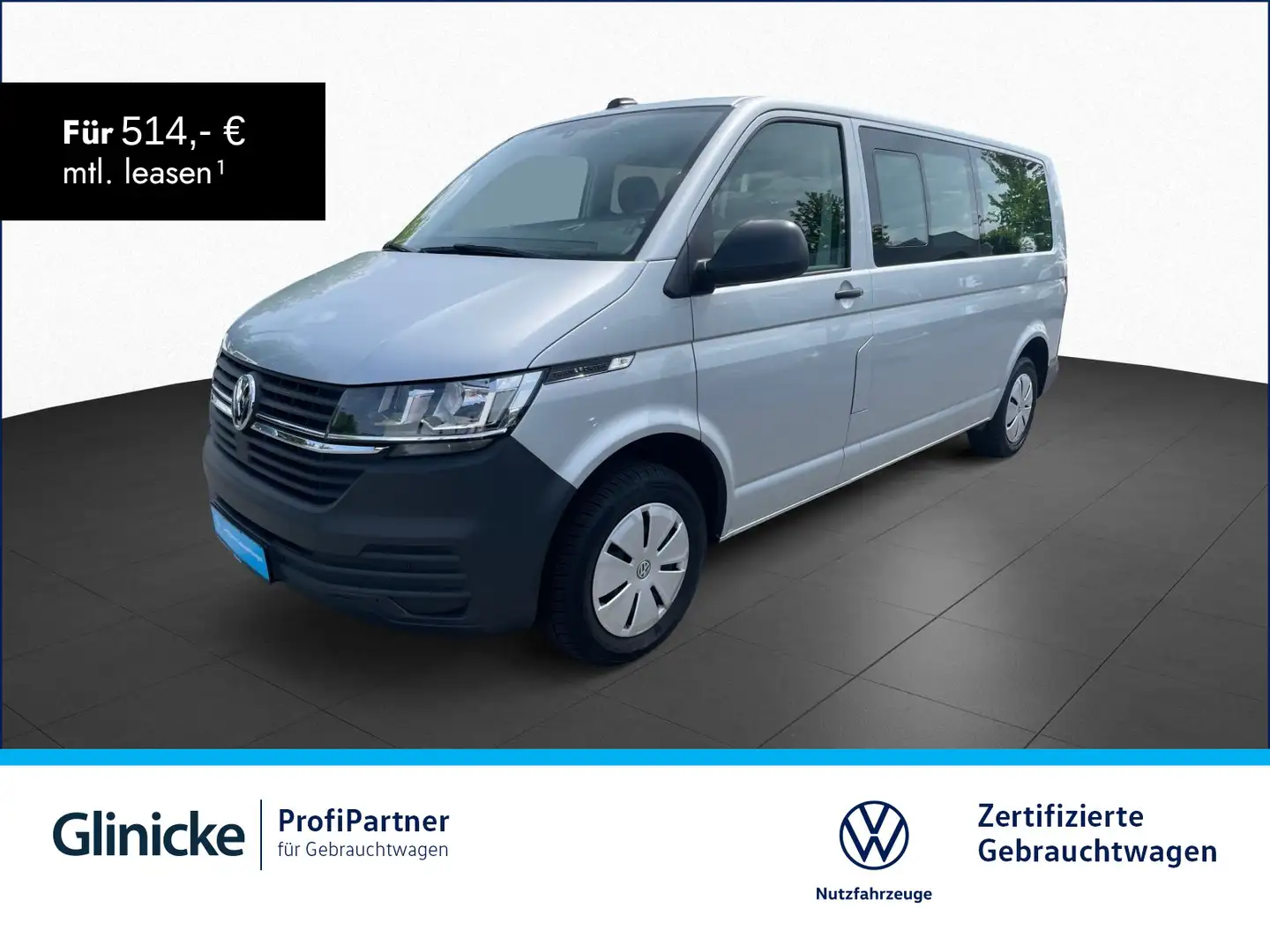 Volkswagen T6.1 Kombi 2.0 TDI DSG LR 9-Sitzer AHK NAVI SHZ Silber - 1