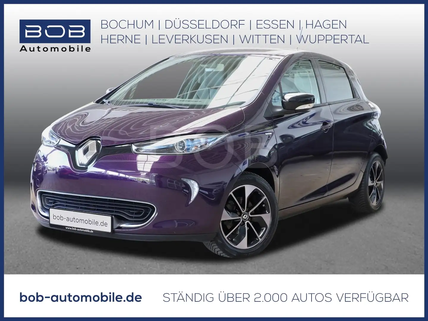 Renault ZOE MIETBATTERIE BOSE SHZ LM BT RFK LEDER EPH Violett - 1