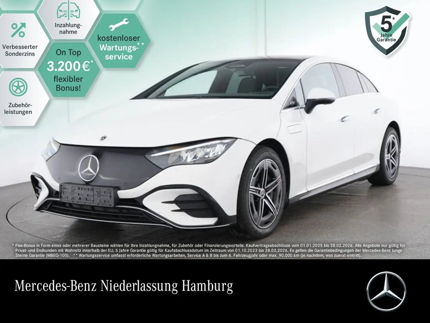Mercedes-Benz EQE 350 4MATIC AMG Pano Distr. LED Kamera Memory Alb - 1