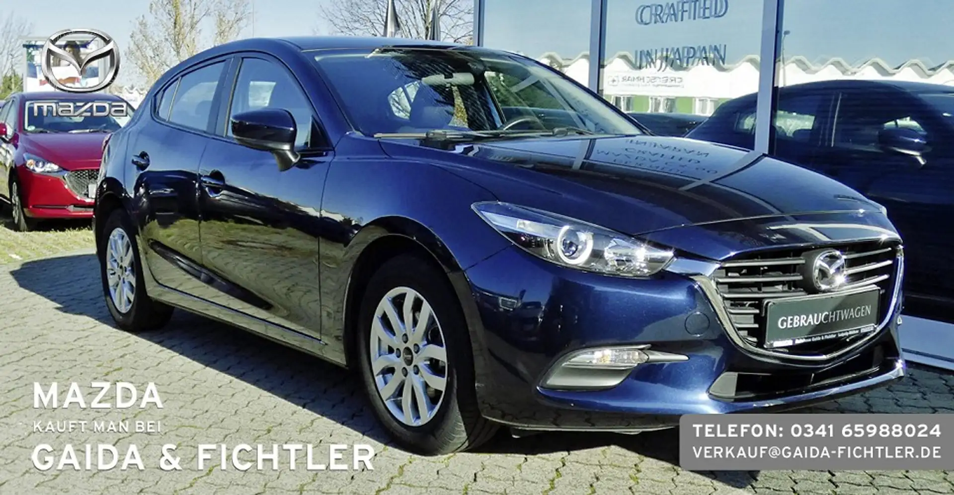 Mazda 3 SKYACTIV-G 100PS PRIME-LINE Blau - 1
